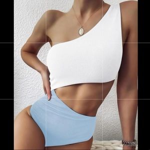One piece one shoulder swimsuit